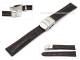 Uhrenarmband 22mm schwarz Alligator-Pr�gung rote Naht Faltschlie�e (Schlie�enansto� 20 mm)