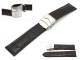 Uhrenarmband 26mm schwarz rote Naht Alligator-Pr�gung Faltschlie�e (Schlie�enansto� 24 mm)