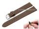 Uhrenarmband 17mm dunkelbraun Clip f�r feste Stege (Schlie�enansto� 16 mm)