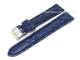 Uhrenarmband 22mm dunkelblau Leder gepr�gt African-Croco (Schlie�enansto� 20 mm)