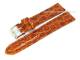 Uhrenarmband 22mm rostbraun Leder gepr�gt African-Croco (Schlie�enansto� 20 mm)