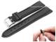 Uhrenarmband 17mm f�r feste Stege schwarz glatt (Schlie�enansto� 16 mm)
