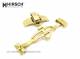 Butterfly-Faltschlie�e (HiBFS-112) 16mm verschraubt elegant Edelstahl gold mit Dr�ckern von HIRSCH