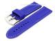Uhrenarmband 24mm k�nigsblau Kautschuk Doppelwulst helle Naht