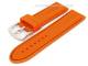 Uhrenarmband 24mm orange Kautschuk Doppelwulst dunkle Naht