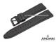 Ersatz-Uhrenarmband JUNGHANS 24mm schwarz Leder glatt abgen�ht f�r 027/4520, 027/4522