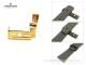 Klappschlie�e JUNGHANS 16mm Edelstahl goldfarben poliert f�r 037/3200, 037/3300, 037/4500 etc.