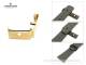 Klappschlie�e JUNGHANS 20mm Edelstahl goldfarben poliert f�r 019/7403, 020/7320, 025/4103 etc.
