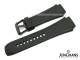 Ersatz-Uhrenarmband Junghans 24mm schwarz Kautschuk glatt mit Breitdornschlie�e f�r 026/4800 etc. 