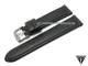 Ersatz-Uhrenarmband JUNKERS 22mm schwarz Leder glatt robust abgen�ht f�r 6272, 6274, 6276, 6278