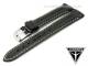 Ersatz-Uhrenarmband JUNKERS 20mm schwarz Leder Doppelwulst f�r 6262