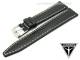 Ersatz-Uhrenarmband JUNKERS 20mm schwarz Leder helle Kontrastnaht f�r 6332