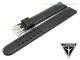 Ersatz-Uhrenarmband JUNKERS 20mm schwarz XL Leder fein genarbt Doppeldornschlie�e f�r 6216, 6256