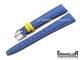 Kinderuhrenarmband 14mm blau/gelb extra kurz Synthetik