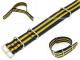Uhrenarmband 22mm dunkelblau-gelb NATO-Durchzugsband