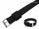 Uhrenarmband 20mm schwarz Durchzugsband wasserfest