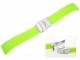 Uhrenarmband 24mm hellgr�n Silikon Streifenmuster Faltschlie�e (Schlie�enansto� 22 mm)