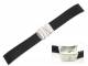 Uhrenarmband 18mm schwarz Silikon Streifenmuster Faltschlie�e (Schlie�enansto� 16 mm)