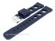 Uhrenarmband 24mm dunkelblau Silikon Racing-Look glatte Oberfl�che robust (Schlie�enansto� 22 mm)