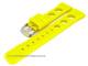 Uhrenarmband 24mm gelb Silikon Racing-Look glatte Oberfl�che robust (Schlie�enansto� 22 mm)