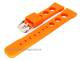 Uhrenarmband 24mm orange Silikon Racing-Look glatte Oberfl�che robust (Schlie�enansto� 22 mm)