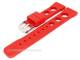 Uhrenarmband 22mm rot Silikon Racing-Look glatte Oberfl�che robust (Schlie�enansto� 20 mm)