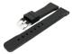 Uhrenarmband 24mm schwarz Silikon glatte Oberfl�che robust (Schlie�enansto� 22 mm)