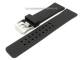 Sportband 24mm schwarz Silikon glatt wasserfest mit Doppel-Dornschlie�e