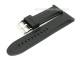 Uhrenarmband 26mm schwarz Silikon glatt mit Struktur robust (Schlie�enansto� 24 mm)