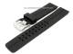 Sportband 22mm schwarz Silikon glatt wasserfest mit Doppel-Dornschlie�e