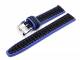 Sportband 20mm schwarz/dunkelblau Synthetik wasserfest