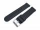 Uhrenarmband 20mm schwarz Silikon glatte Oberfl�che (Schlie�enansto� 20 mm)