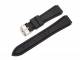 Sportband 18mm schwarz Silikon glatt abgen�ht
