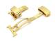 Kippfaltschlie�e (CrKFS-46) 18mm Edelstahl goldfarben poliert mit Dr�ckern