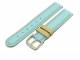 Uhrenarmband f�r Kinder 16mm hellblau Doppelnaht (Schlie�enansto� 16 mm)