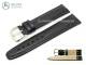 Uhrenarmband 22mm STRONG & FLEX schwarz abgen�ht von KUKI (Schlie�enansto� 20 mm)