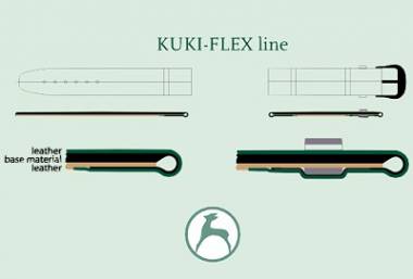 Uhrenarmband 20mm schwarz echt Strau� mit Kuki Flex-Patent abgen�ht von KUKI (Schlie�enansto� 18 mm) - Bild vergr��ern 