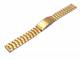 Uhrenarmband 20mm Edelstahl elegant teilw. poliert goldfarben