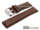 Uhrenband 21mm dunkelbraun Alligator-Pr�gung abgen�ht von BOB
