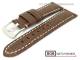 Uhrenband 24mm dunkelbraun Alligator-Pr�gung helle Kontrastnaht von BOB