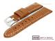 Uhrenband 24mm braun Alligator-Pr�gung helle Kontrastnaht von BOB
