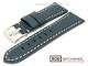 Uhrenband 22mm dunkelblau glatte Oberfl�che helle Kontrastnaht von BOB