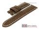Uhrenband 22mm dunkelbraun f�r Panerai Faltschlie�e Alligator-Pr�gung helle Kontrastnaht von BOB
