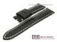 Uhrenband 22mm schwarz f�r Panerai Faltschlie�e Alligator-Pr�gung helle Kontrastnaht von BOB