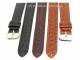 TOP: Uhrenarmband 12-20mm schwarz, braun, dunkelbraun Kroko-Pr�gung (Caiman) gl�nzend