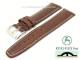 Uhrenarmband 24mm braun mit Kuki Flex-Patent helle Naht von KUKI (Schlie�enansto� 20 mm)