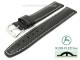 Uhrenarmband 24mm schwarz mit Kuki Flex-Patent helle Naht von KUKI (Schlie�enansto� 20 mm)