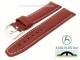 Uhrenarmband 20mm rot mit Kuki Flex-Patent helle Naht von KUKI (Schlie�enansto� 18 mm)