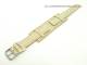 Uhrenarmband 16mm creme mit Lederunterlage glatt (Schlie�enansto� 16 mm)
