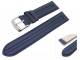 TOP: Uhrenarmband 18mm dunkelblau Doppelwulst abgen�ht (Schlie�enansto� 18 mm)